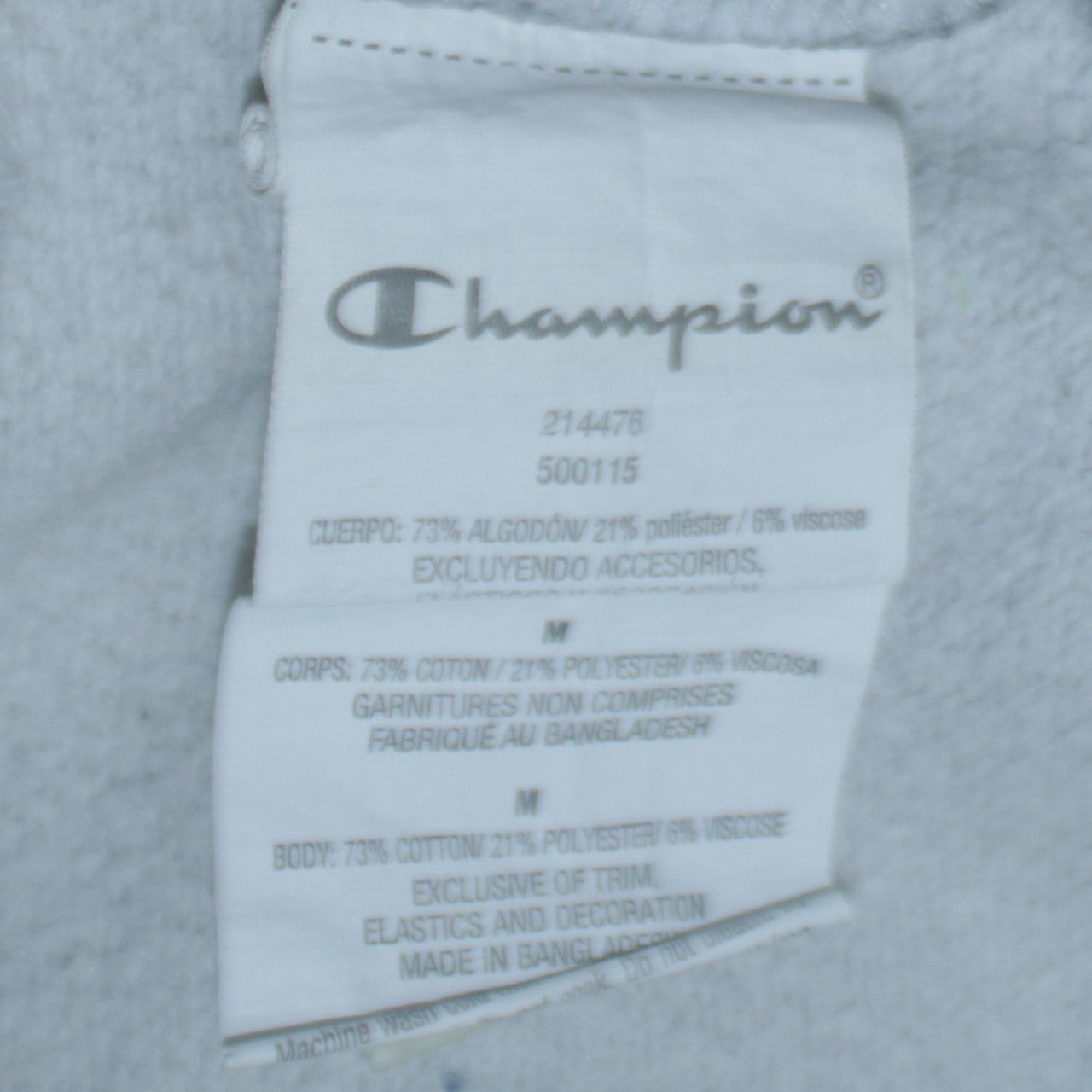 Champion Men Grey Logo Pullover Hoodie Size M Regular Fit