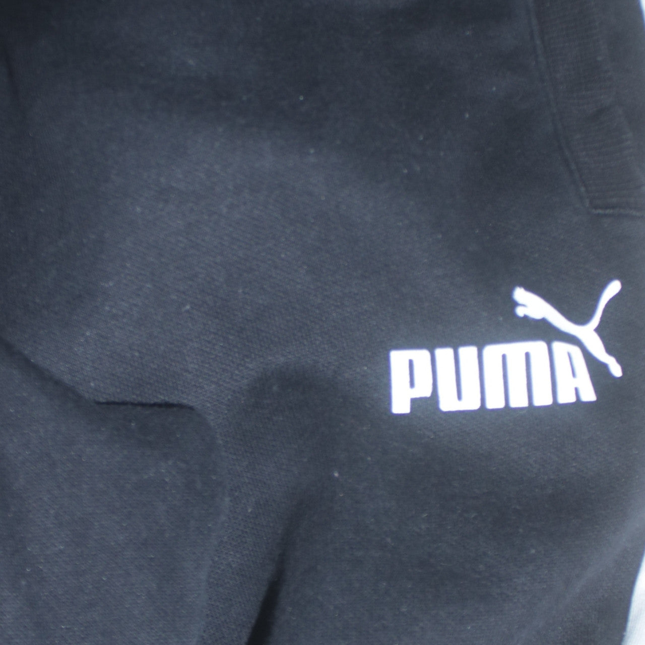 Puma Men's Black Jogger Trousers M Side Stripe Fleece Track Pants