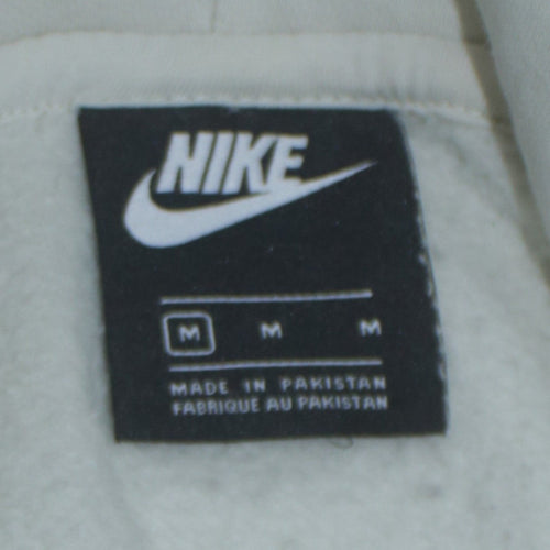 Nike Men's White Pullover Hoodie M Regular Fit Fleece Sweatshirt
