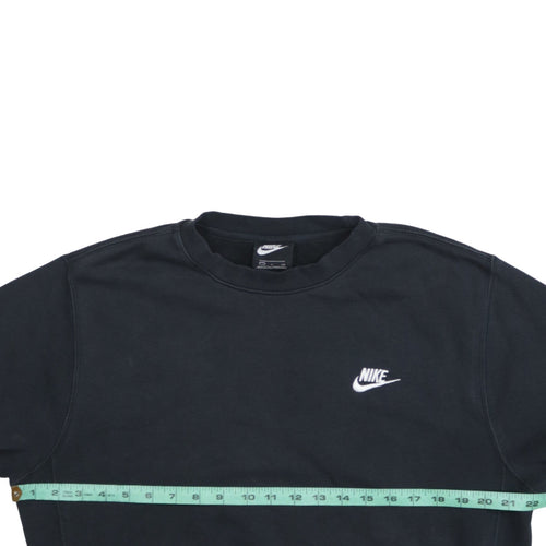 Nike Women’s Black Small Pullover Sweatshirt Crew Neck Cotton Blend