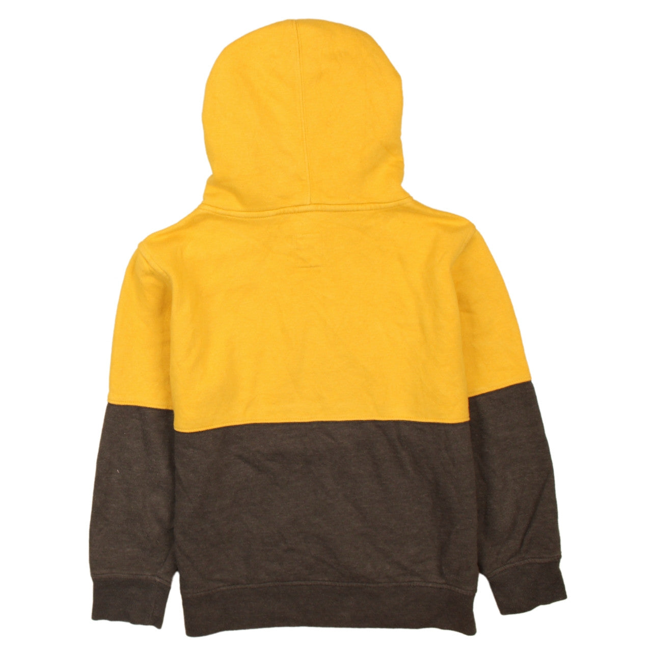 GAP Kids Boys Yellow and Brown Pullover Hoodie L Cotton Blend