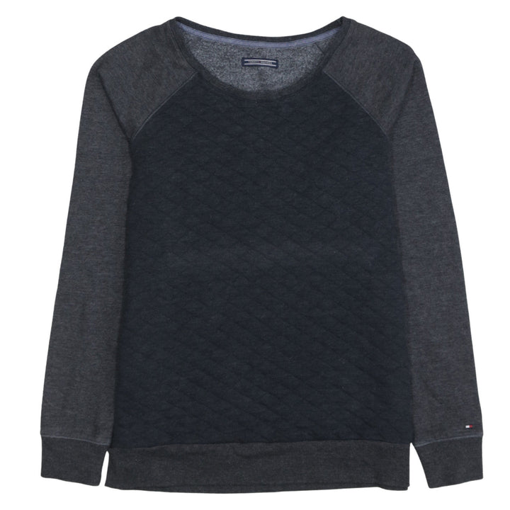 Tommy Hilfiger Men’s Grey Quilted Crew Neck Sweatshirt M
