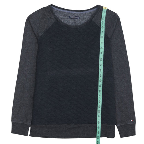 Tommy Hilfiger Men’s Grey Quilted Crew Neck Sweatshirt M