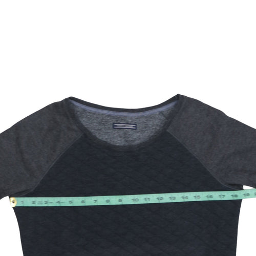 Tommy Hilfiger Men’s Grey Quilted Crew Neck Sweatshirt M