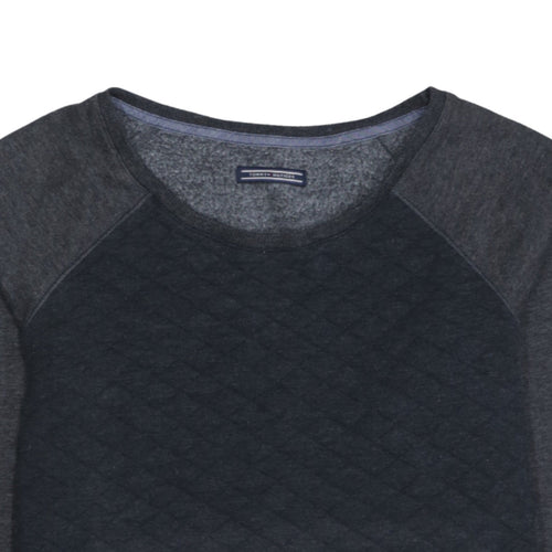 Tommy Hilfiger Men’s Grey Quilted Crew Neck Sweatshirt M