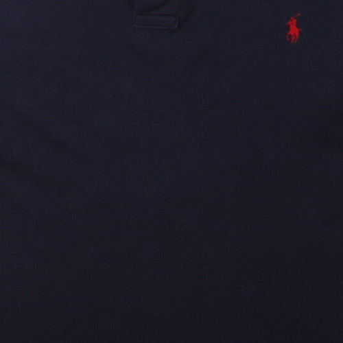 Ralph Lauren Men's Blue Cotton Short Sleeve Polo Shirt M