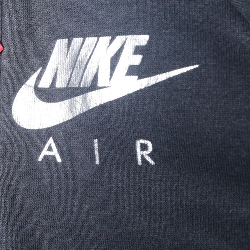 Nike Air Women's Black XS Full Zip Hoodie with Grey Stripes