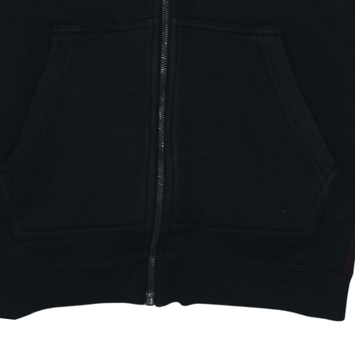 Nike Air Women's Black XS Full Zip Hoodie with Grey Stripes