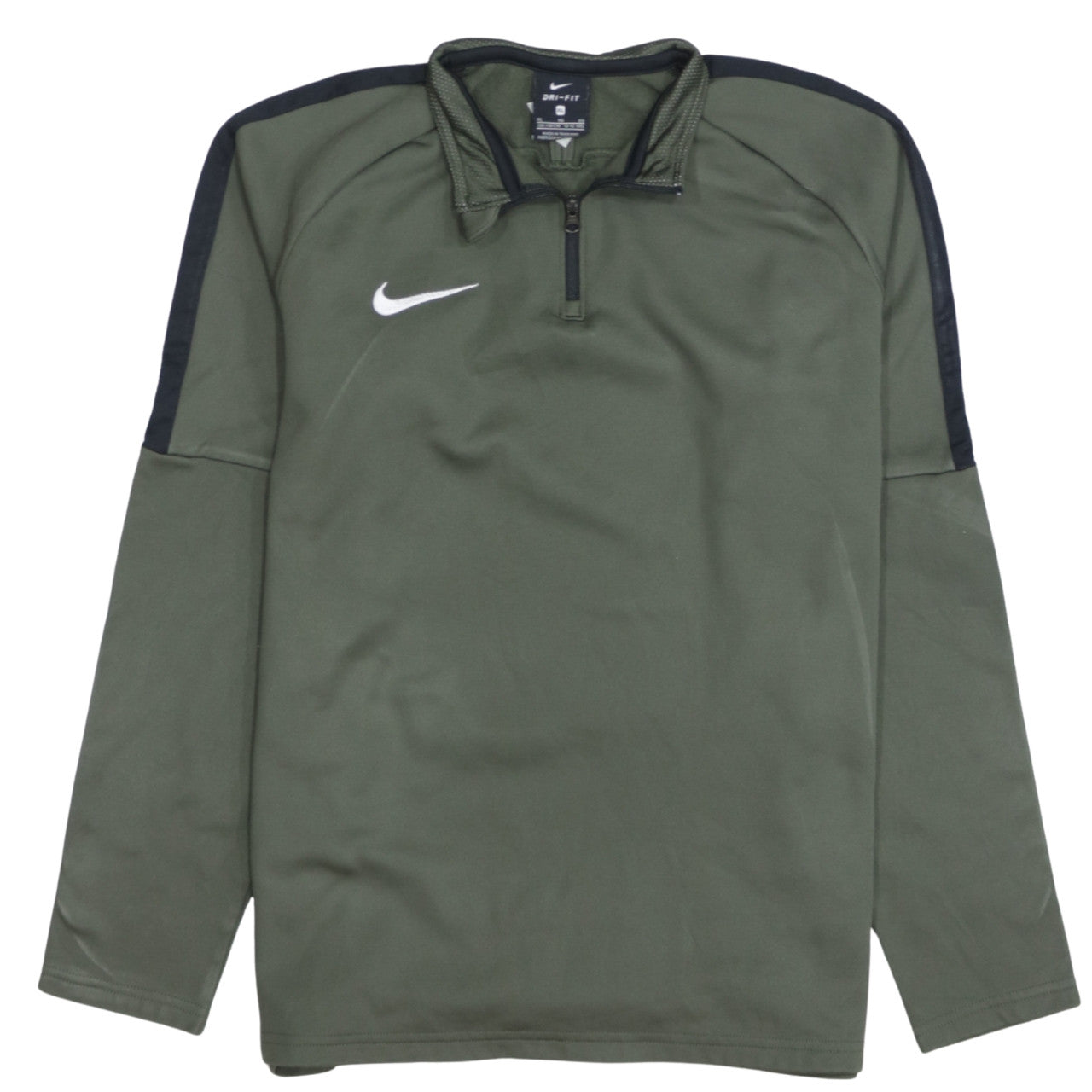 Nike Boys Green Dri-Fit 1/4 Zip Long Sleeve Pullover Sweatshirt XL 13-15yrs