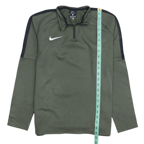 Nike Boys Green Dri-Fit 1/4 Zip Long Sleeve Pullover Sweatshirt XL 13-15yrs