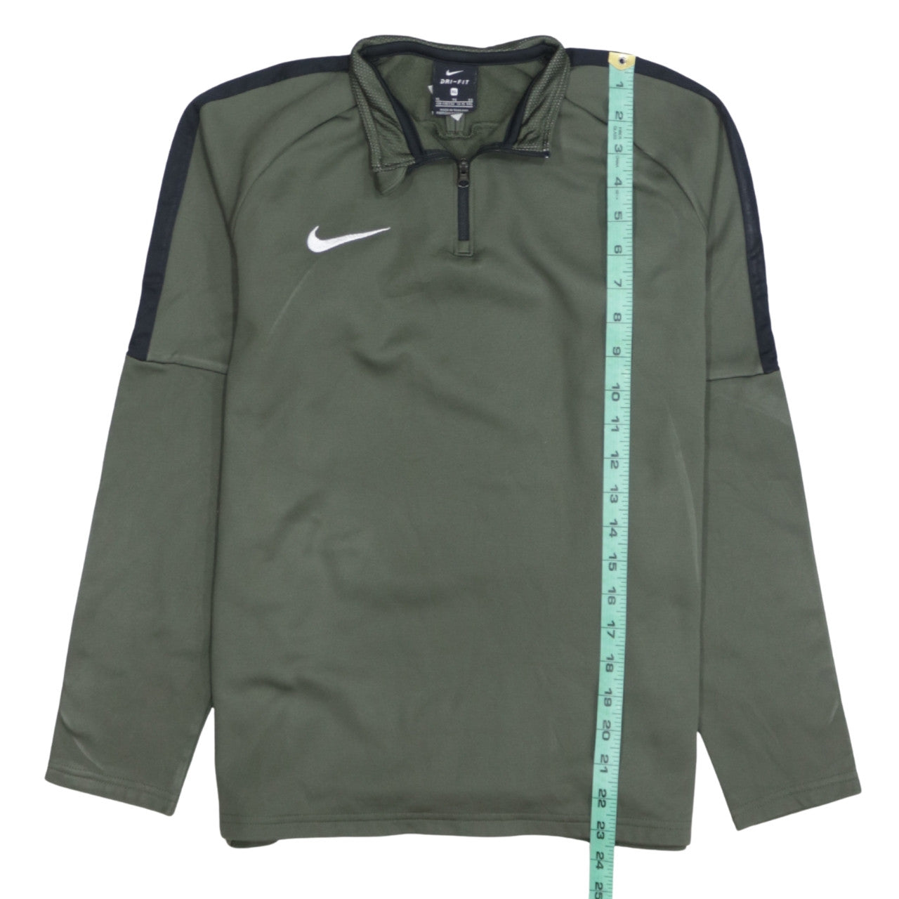 Nike Boys Green Dri-Fit 1/4 Zip Long Sleeve Pullover Sweatshirt XL 13-15yrs