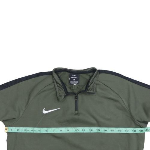 Nike Boys Green Dri-Fit 1/4 Zip Long Sleeve Pullover Sweatshirt XL 13-15yrs