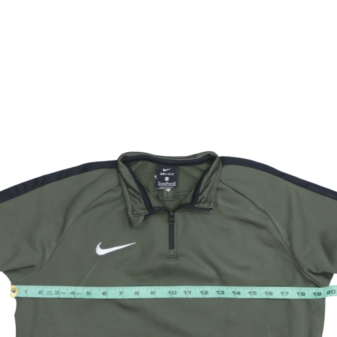 Nike Boys Green Dri-Fit 1/4 Zip Long Sleeve Pullover Sweatshirt XL 13-15yrs