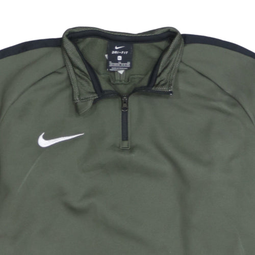 Nike Boys Green Dri-Fit 1/4 Zip Long Sleeve Pullover Sweatshirt XL 13-15yrs