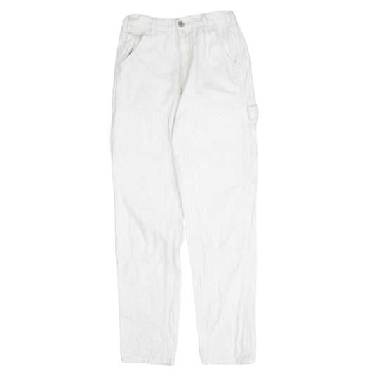 J. Galt Women's White Cargo Jeans Size S Relaxed Fit Cotton