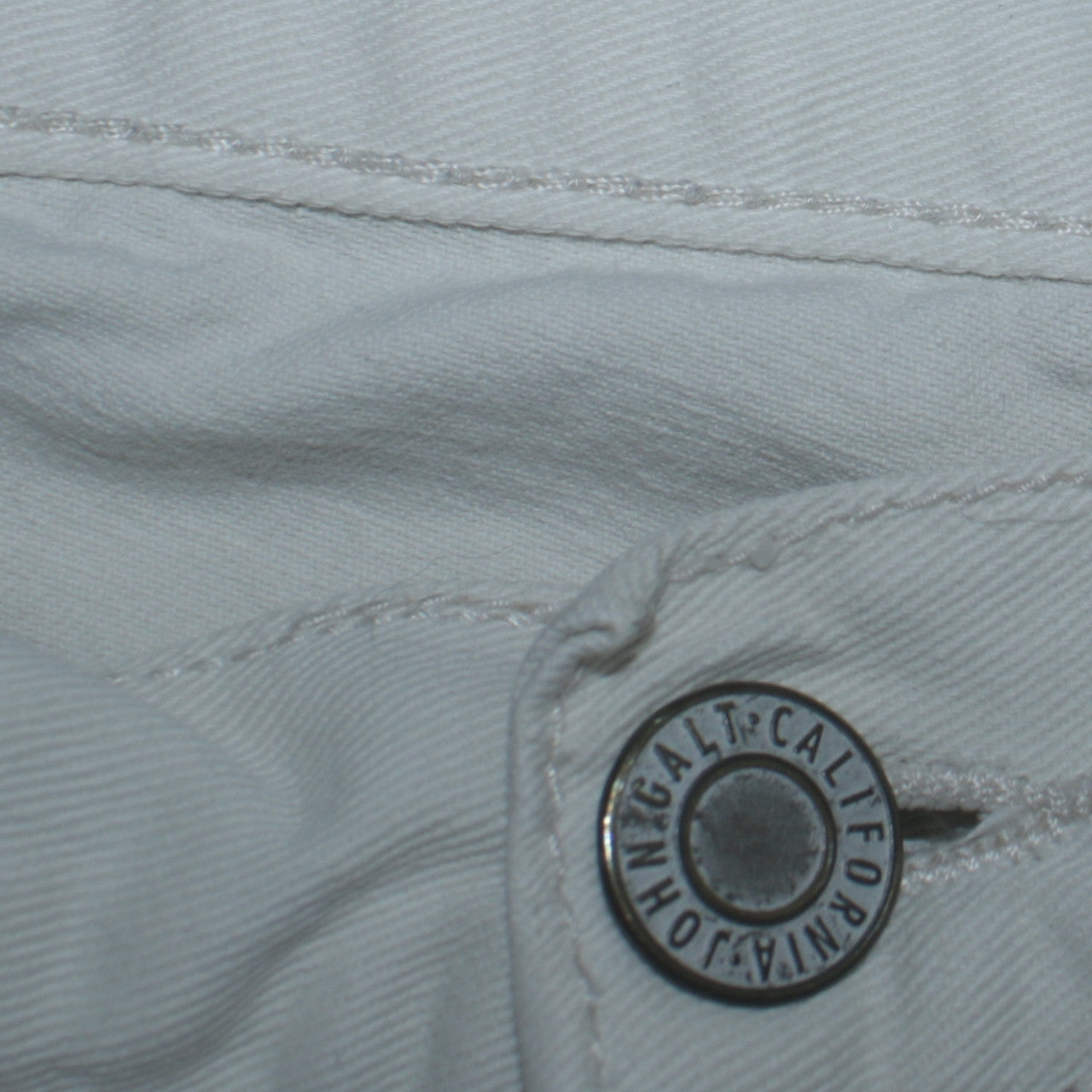 J. Galt Women's White Cargo Jeans Size S Relaxed Fit Cotton