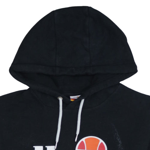 Ellesse Women's Black Pullover Hoodie Size M Cotton Blend Logo Hooded Sweatshirt