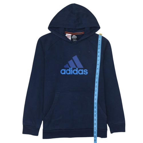 Adidas Boys Navy Blue Pullover Hoodie 15-16 Years Performance Essentials