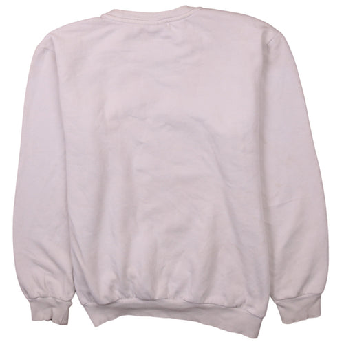 Adidas Boys White XL Sweatshirt with Trefoil Logo and Crew Neck