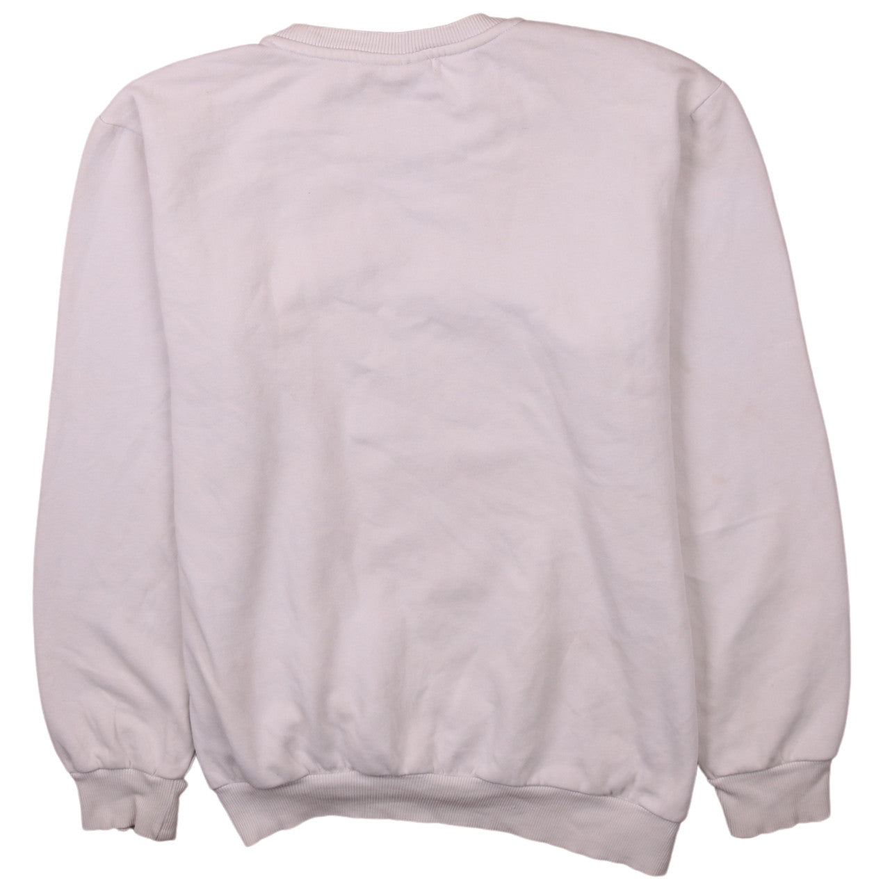 Adidas Boys White XL Sweatshirt with Trefoil Logo and Crew Neck