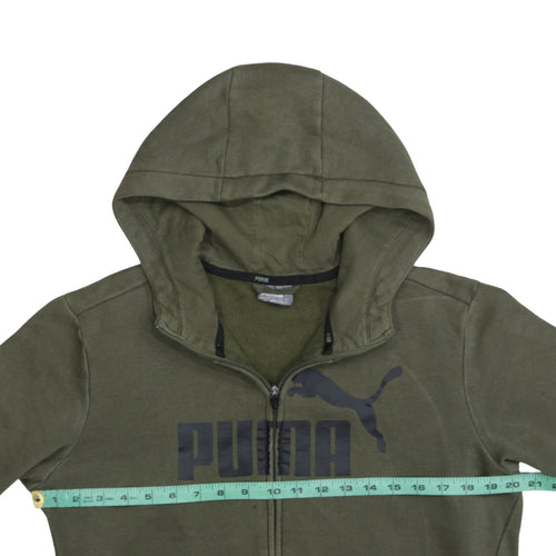 Puma Men's Green Full Zip Hoodie Size S Fleece Sweatshirt