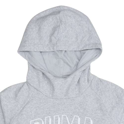 Puma Men's Grey Pullover Hoodie Size S Regular Fit Sportswear