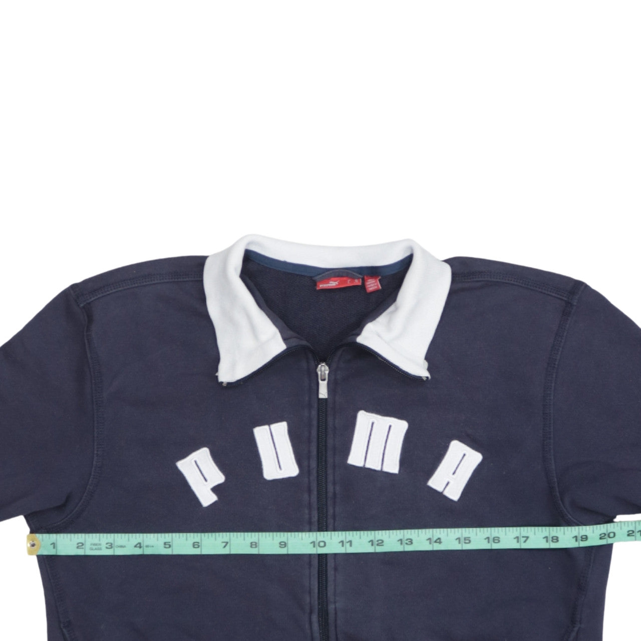 Puma Womens Navy Full Zip Sweatshirt Size 12 Cotton Blend
