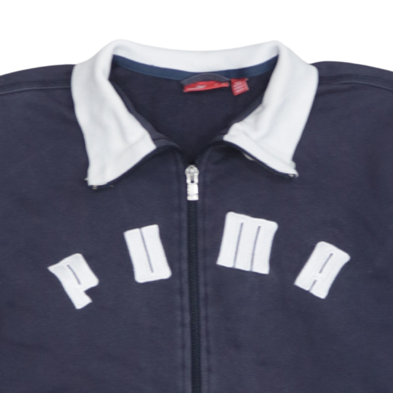 Puma Womens Navy Full Zip Sweatshirt Size 12 Cotton Blend
