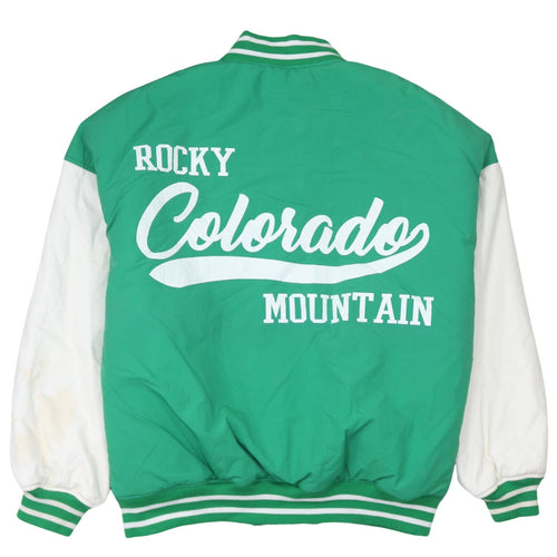 Missguided Womens Green Varsity Jacket UK 10 Casual Baseball Style