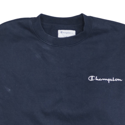 Champion Men's Blue Small Pullover Crew Neck Sweatshirt