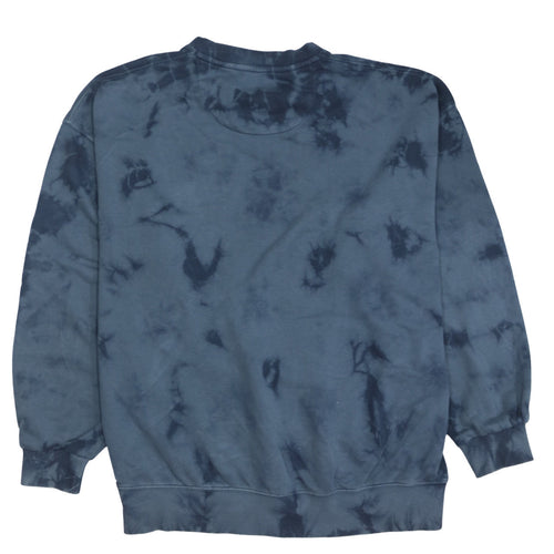 Wrangler Men's Blue Tie-Dye Cotton Crew Neck Sweatshirt L