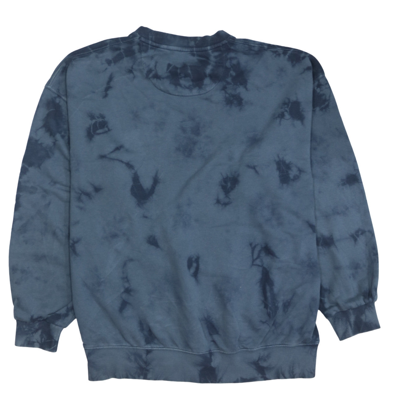Wrangler Men's Blue Tie-Dye Cotton Crew Neck Sweatshirt L