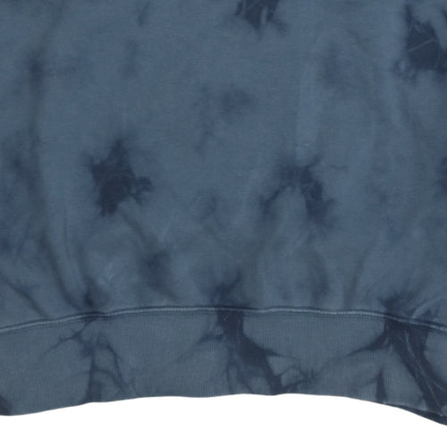 Wrangler Men's Blue Tie-Dye Cotton Crew Neck Sweatshirt L