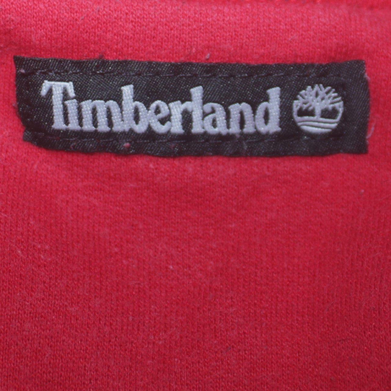 Timberland Men’s Red White Logo Crew Neck Pullover Sweatshirt Size S