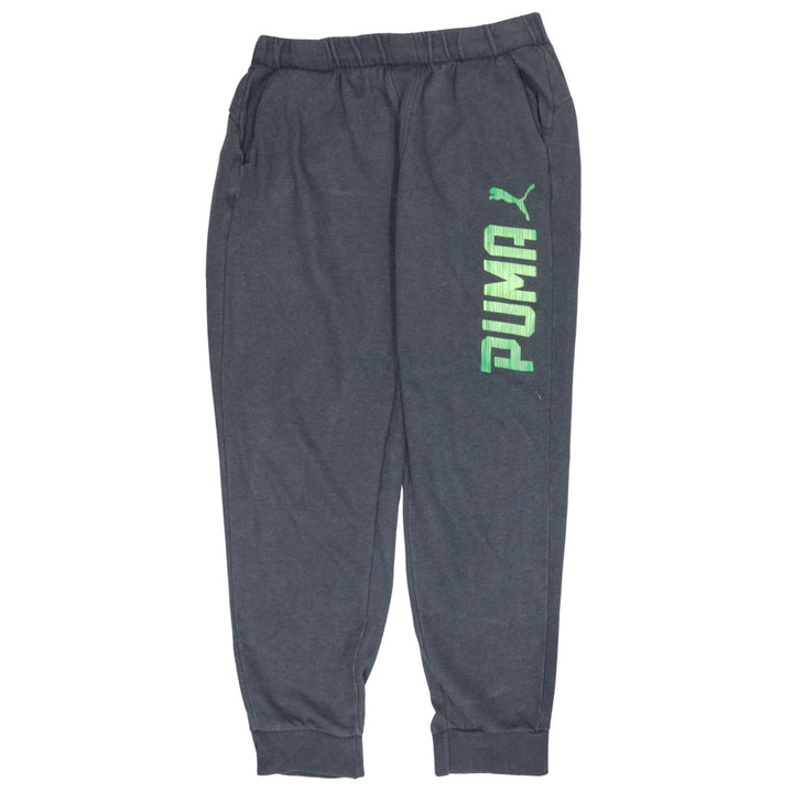 Puma Men's Grey Jogger Sweatpants L Fleece Activewear Tapered Fit