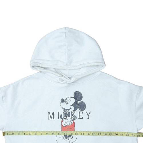 Disney Primark Womens White Mickey Hoodie Size M UK 12/14 Pullover