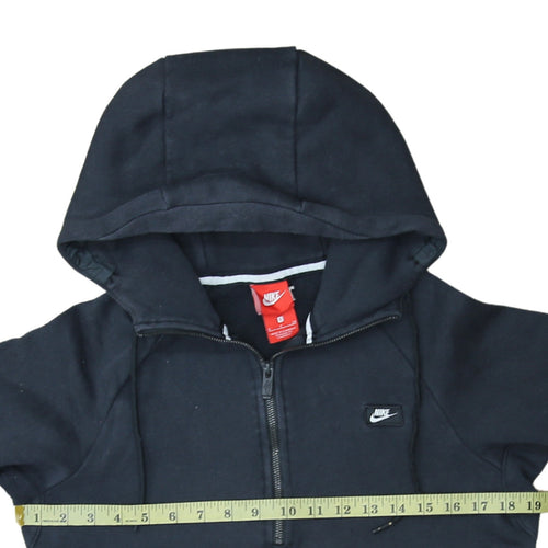 Nike Men's Black Small 1/2 Zip Hoodie Cotton Blend Fleece
