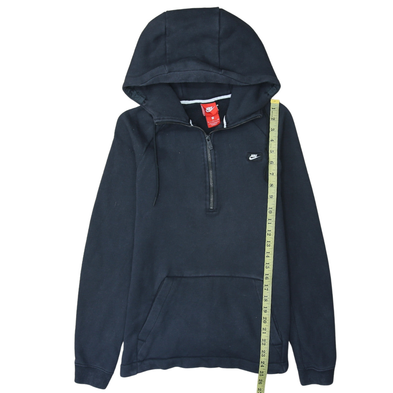 Nike Men's Black Small 1/2 Zip Hoodie Cotton Blend Fleece