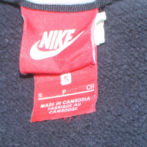 Nike Men's Black Small 1/2 Zip Hoodie Cotton Blend Fleece