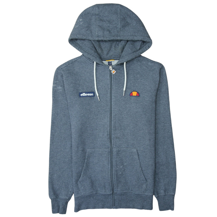 Ellesse Mens Blue Full Zip Hoodie M Regular Fit Logo Fleece