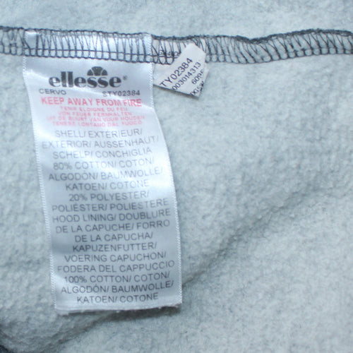 Ellesse Mens Blue Full Zip Hoodie M Regular Fit Logo Fleece