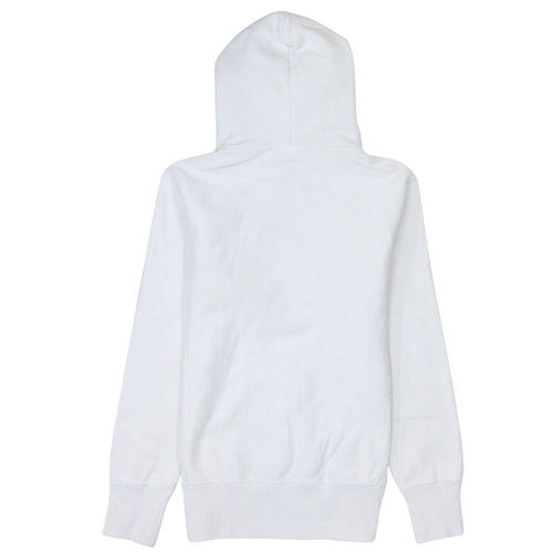 Champion Men's White Medium Pullover Hoodie with Logo Embroidery