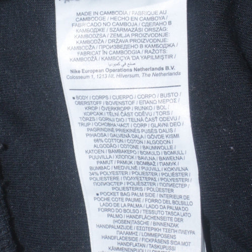 Nike Men’s Black Jogger Trousers Size M Cotton Blend Tapered Fit