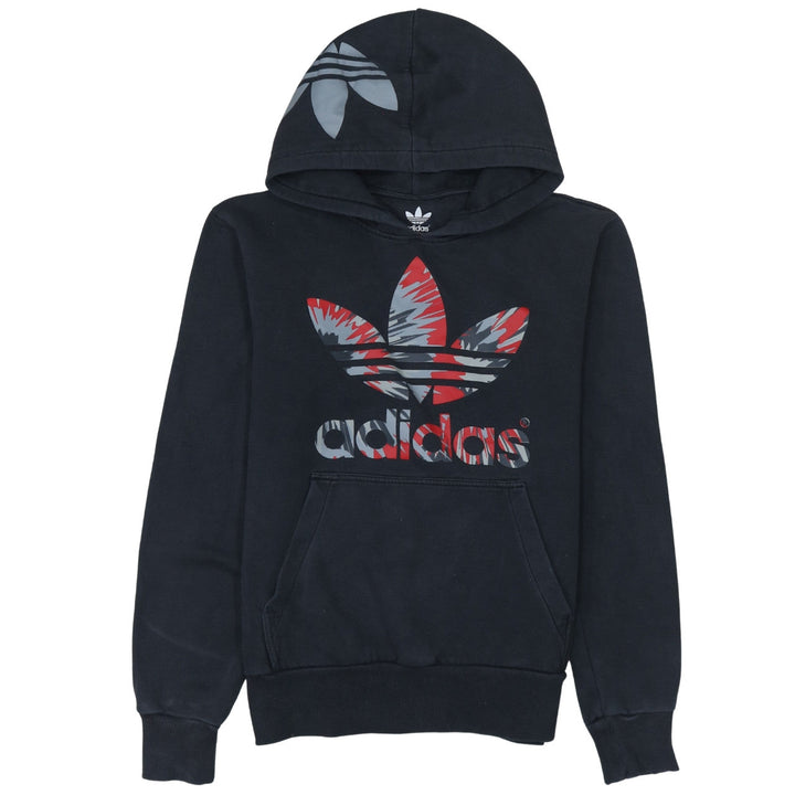 Adidas Mens Black S Pullover Hoodie with Trefoil Logo