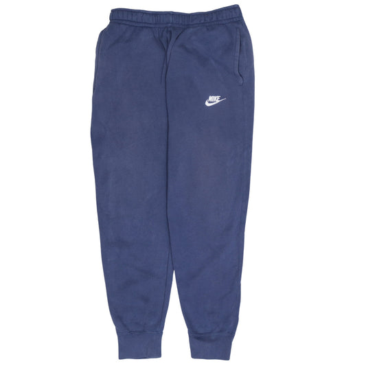 Nike Men's Blue Fleece Joggers Size S Regular Fit Tapered Sweatpants