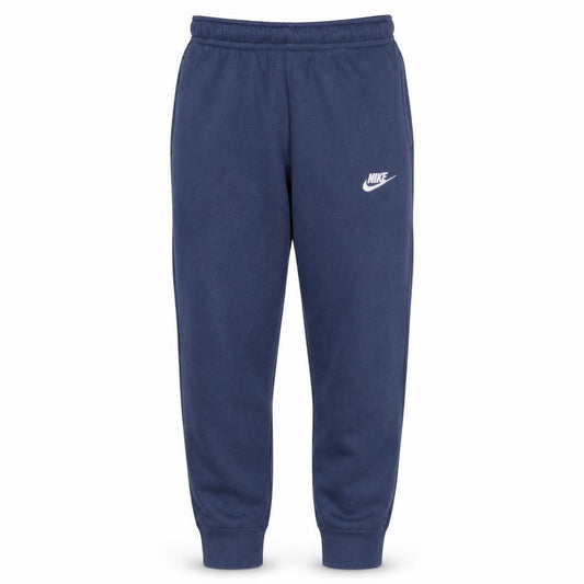 Front view of Nike Men's Blue Fleece Joggers, size S, Regular Fit Tapered Sweatpants