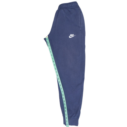 Nike Men's Blue Fleece Joggers Size S Regular Fit Tapered Sweatpants