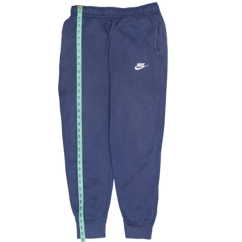 Nike Men's Blue Fleece Joggers Size S Regular Fit Tapered Sweatpants