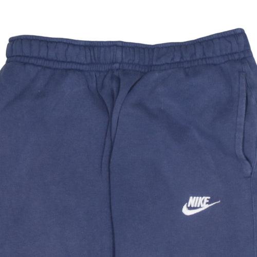 Nike Men's Blue Fleece Joggers Size S Regular Fit Tapered Sweatpants