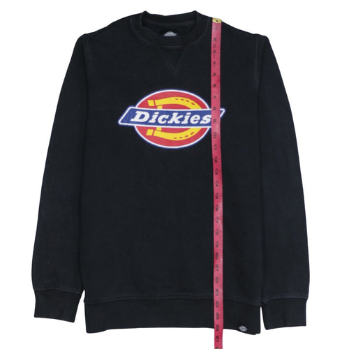 Dickies Men's Black Small Pullover Sweatshirt Crew Neck Logo